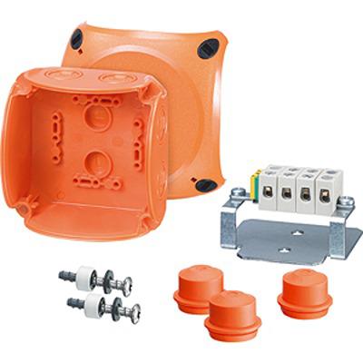 FK 0404 HENSEL Fk Series Orange Polycarbonate Junction Box, IP65, IP66, 70 x 104 x 104mm