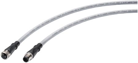 6XV1801-6EH20 Siemens Male M12 to Female M12 Sensor Actuator Cable, 2m