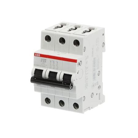2CDS273001R0427 ABB System Pro M Compact S200M MCB, 3P, 10A Curve K, 400V AC, 125V DC, 15 kA Breaking Capacity