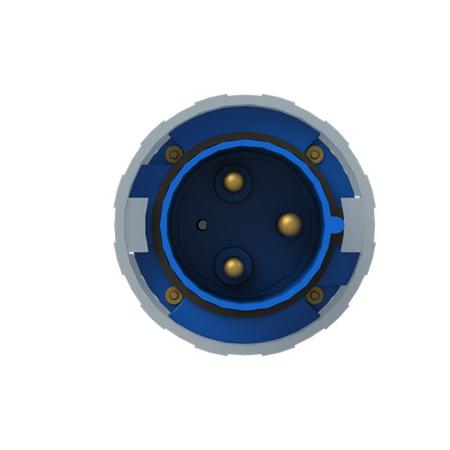 2CMA166810R1000 Amphenol Industrial, 2CMA1 IP67, IP69 Blue 2P+E Industrial Power Plug, Rated At 125A, 250 V
