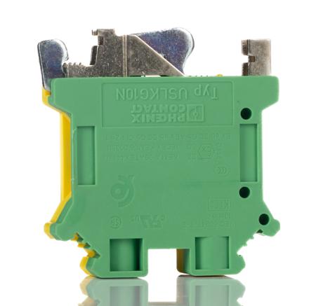 3003923 Phoenix Contact 2-Way USLKG 10 N Earth Terminal Block, 0.5 → 16mm², 20 → 6 AWG Wire, Screw Down,