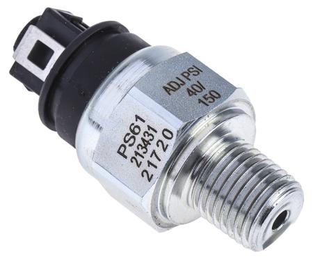 213431 Gems Sensors Pressure Switch, 3bar Min, 10bar Max, SPST-NC Output