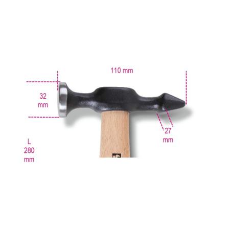 1359 T BETA Steel Claw Hammer with Wood Handle, 355g