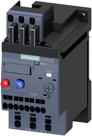 3RU2116-1GC1 Siemens SIRIUS 3RU2 Thermal Overload Relay 1NO + 1NC, 6.3 A F.L.C, 3 A Contact Rating, 3P, SIRIUS