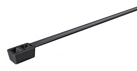 117-05460-T50LDH-PA66W-BK HellermannTyton Black Cable Tie Nylon Double Head, 395mm x 4.7 mm