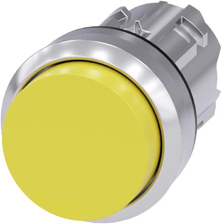 3SU1050-0BB30-0AA0 Siemens SIRIUS ACT 3SU10 Series Yellow Momentary Push Button, 22mm Cutout, IP66, IP67, IP69K