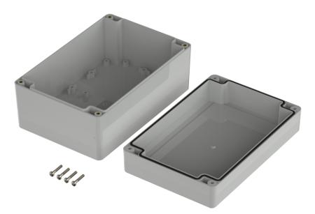 07318129-XM-181209-7035 Bopla Euromas X Series Light Grey Polycarbonate Enclosure, IP66, IP68, IK07, Light Grey Lid, 180 x 120 x 90.3mm