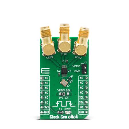 MIKROE-4113 MikroElektronika , Clock Gen Click Clock Generator for Si5351A for Audio Video Equipment, Gaming, Printing