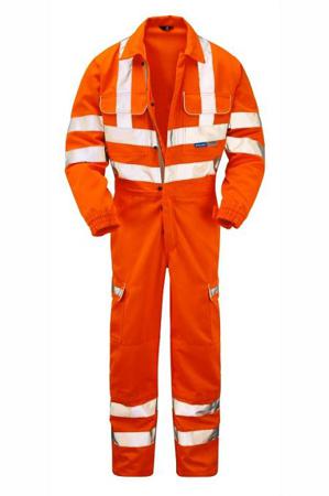 PR339-3XL PULSAR Orange Reusable Hi Vis Overalls, 3XL