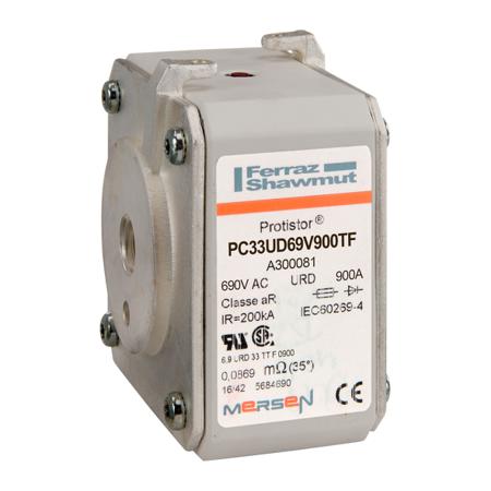 A300081 Mersen 900A size 33 FF Square Body Fuse, aR, 700V