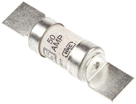 521-2977 RS Pro 50A F2 British Standard Fuse, gG, 415V ac HRC