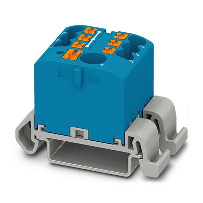 1221461 Phoenix Contact Distribution Block, 6 Way, 2.5mm², 22.5A, 440 V, Blue