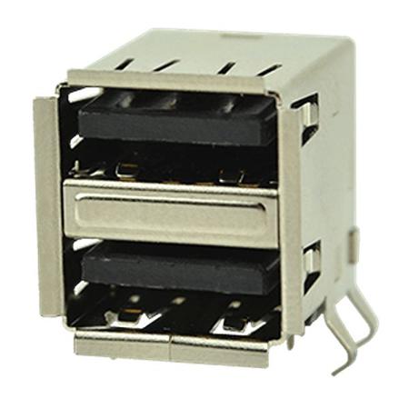 UJ2-ADH-1-TH Same Sky Horizontal, Through Hole Type Standard A Type 2 USB Connector