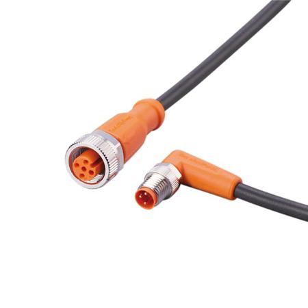 EVC453 ifm electronic Male 3 way M8 to Female 5 way M12 Communication Cable, 1.5 m