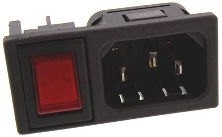 BZM27/Z0000/55B Bulgin C14 Snap-In IEC Connector Male, 10A, 250 V