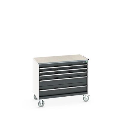 40402164-19V Bott, 5 Drawer Sheet Steel Floor Standing Storage Cabinet, 1050 X 650 X 890mm