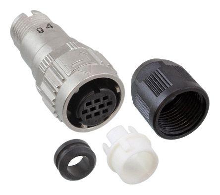 HR08D-12WPA-10SC Hirose HR08D Series, 10 Pole Cable Mount Connector Plug, with Female Contacts, IP67, IP68