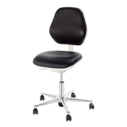 3842527161 Bosch Rexroth Black Leather Desk Chair, 120kg Weight Capacity