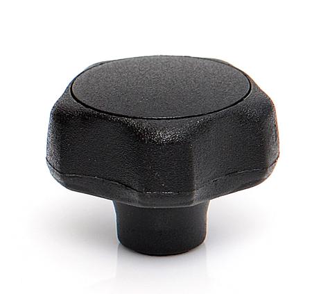 284-5549 RS PRO Black Thermoplastic Multiple Lobes Clamping Knob, M6, Threaded Mount