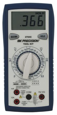 BK2704C BK Precision  Handheld Digital Multimeter, 10A ac Max, 10A dc Max, 750V ac Max - RS Calibrated