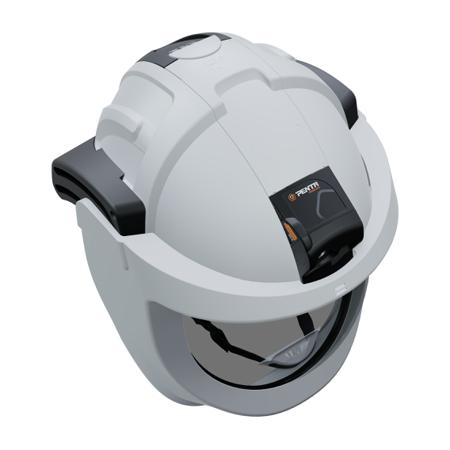 V1-LPP-BK-W Penta Visarc White Hard Hats with Chin Strap, Adjustable