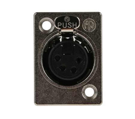 NC4FP-1 Neutrik Panel Mount XLR Connector, Female, 50 V, 4 Way, Silver over Nickel Plating