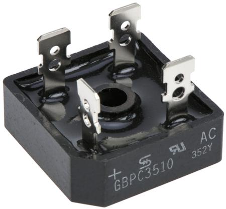 GBPC3510 T0 Taiwan Semiconductor Bridge Rectifier, 35A, 1000V, 4-Pin
