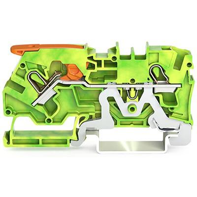 2104-1207 WAGO TOPJOB S Series Earth Terminal Block, 4mm², 1-Level, Push In Termination, ATEX, CSA, IECEx