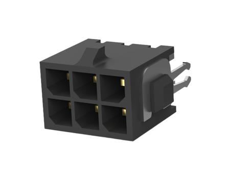 3-794682-6 TE Connectivity MATE-N-LOK Series Vertical PCB Mount PCB Header, 6 Contact(s), 3mm Pitch, 2 Row(s), Shrouded