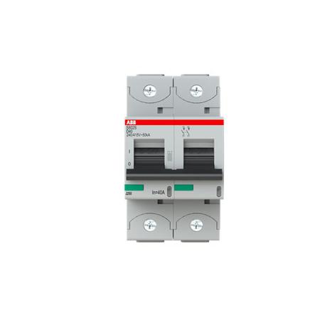 2CCS862001R0401 ABB S800S MCB, 2P, 40A Curve D, 240V AC, 50 kA Breaking Capacity