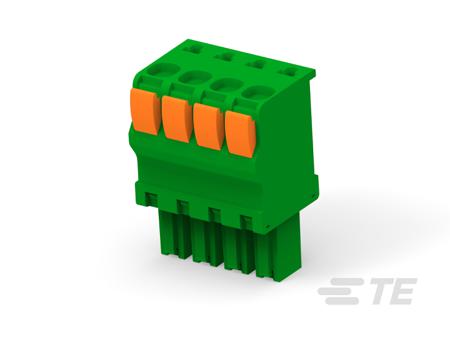 1986720-4 TE Connectivity, 3.81mm Pitch, Buchanan, 4 Way, Vertical, Pluggable Terminal Block, Plug, Board Mount, Push In