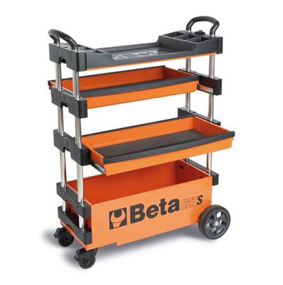 C27S-O BETA 2 Drawer Thermoplastic (Worktop) Wheeled Tool Trolley