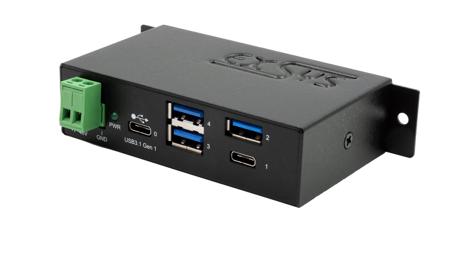 EX-1195HMS Exsys 4 Port USB 3.2 USB A, USB C  Hub, USB Bus Powered, 114 x 26 x 57mm