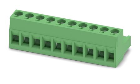 1754601 Phoenix Contact, 5mm Pitch, MSTB 2.5/10-ST, 10 Way, , Pluggable Terminal Block, Plug, Plug-In, Screw Termination,