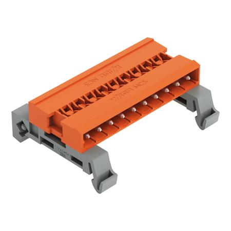 232-540/007-000 WAGO, 5.08mm Pitch, 232, 10 Way, Pluggable Terminal Block, Pin Header, DIN Rail Mount, Plug-In Termination,