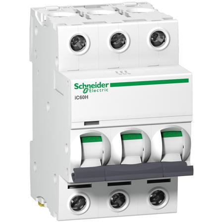 A9F55363 Acti 9 iC60H MCB Mini Circuit Breaker 3P, 63 A, 10 KA, Curve D