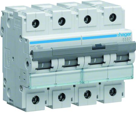 HMC490 Hager HMC MCB, 4P, 100A, 400V AC, 15 Breaking Capacity