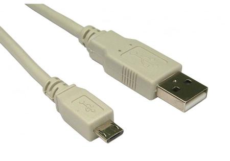 286-3297 RS PRO USB 2.0, Male USB A to Male Micro USB B, 480Mbps, 1.8m