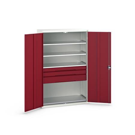 16926655-24 Bott 2 Door, 3 Drawer Sheet Steel Cupboard, 1300 x 550 x 2000mm