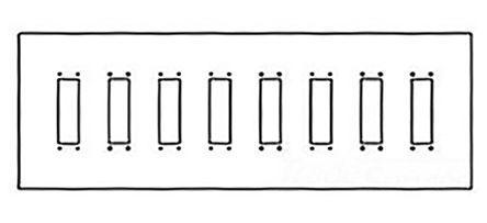 PCECGPD8 DIN Gland Plate for use with PROLINE