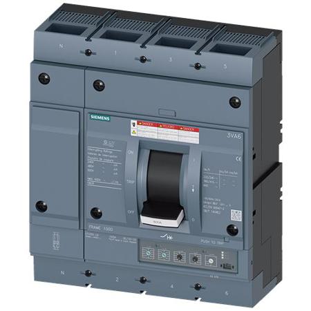 3VA6580-7HN42-0AA0 Siemens, SENTRON MCCB Molded Case Circuit Breaker 4P 800A, Breaking Capacity 100 kA, Fixed Mount