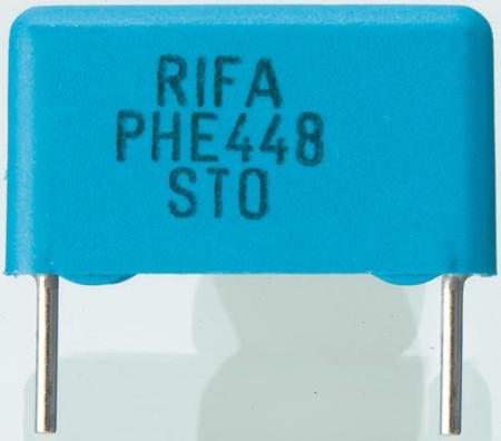 PHE448RB5100JR06 KEMET PHE448 Polypropylene Film Capacitor, 1.6 kV dc, 650 V ac, ±5%, 10nF, Through Hole
