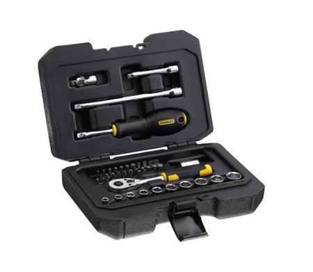 STMT82828-1 Stanley 38-Piece Imperial 1/4 Standard Socket Set with Ratchet