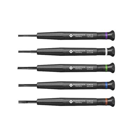 4-380-G Bernstein Slotted Screwdriver Sets, 5-Piece