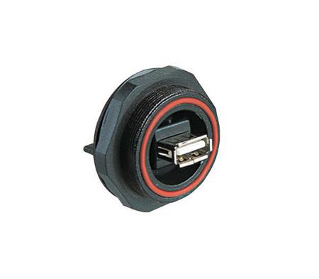 PX0848/AA Bulgin Straight, Panel Mount, Socket- Single Port Type Type A 2 IP68 USB Connector