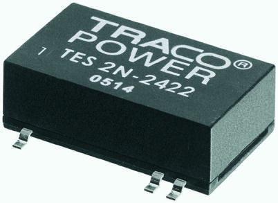 TES-2N-2411 TRACOPOWER TES 2N 2W Isolated DC-DC Converter Surface Mount, Vin 18 → 36 V dc, Vout 5V dc