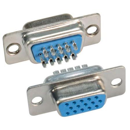 SDH15S L-Com SDH 15 Way Screw D-sub Connector Socket, 2.3mm Pitch, with Jack Screw