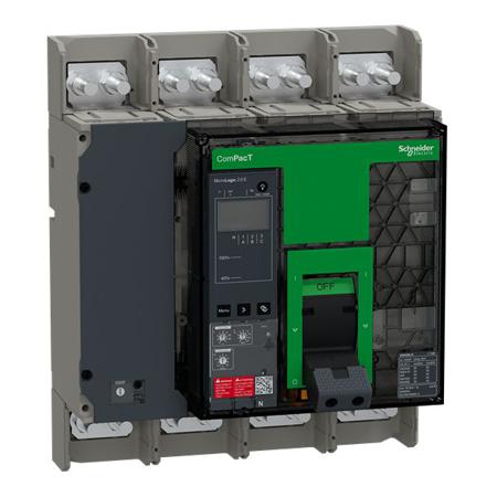 C063N42EFM Schneider Electric, ComPacT MCCB 4P 630A, Breaking Capacity 30 kA, Fixed Mount
