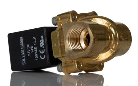 255-4168 RS PRO Solenoid Valve, 2 port(s) , NC, 24 V, 1/2in