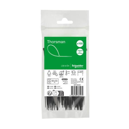 IMT46404 Schneider Electric Cable Tie, , 120mm x 2.5 mm, Black Nylon, Pk-100